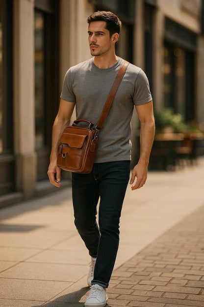 Leather Shoulder Crossbody Bag Casual Retro Novarashop