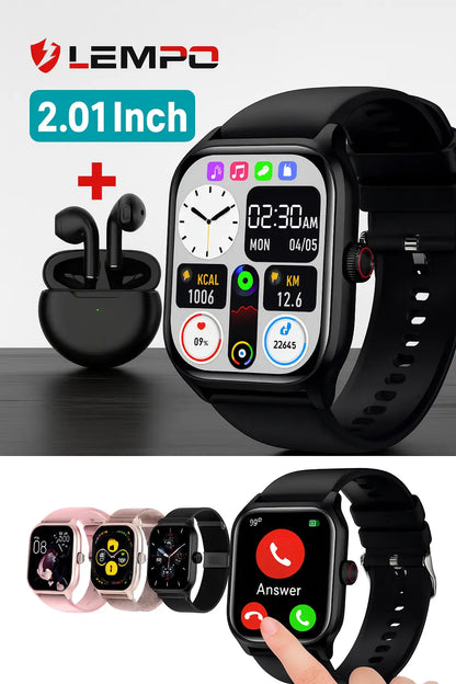 LEMFO LT10 Smart Watch 2024 Android Gift Bluetooth Call Smartwatch 2024 Touch Dial Music Fitness Tracker Sports Watches - Novarashop