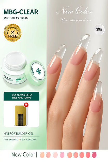 Nailpop Professional Builder Gel UV Hard Gel for Nail Strengthen Quick Building Long Lasting Soak Off Extension Gel 30/100g - Novarashop