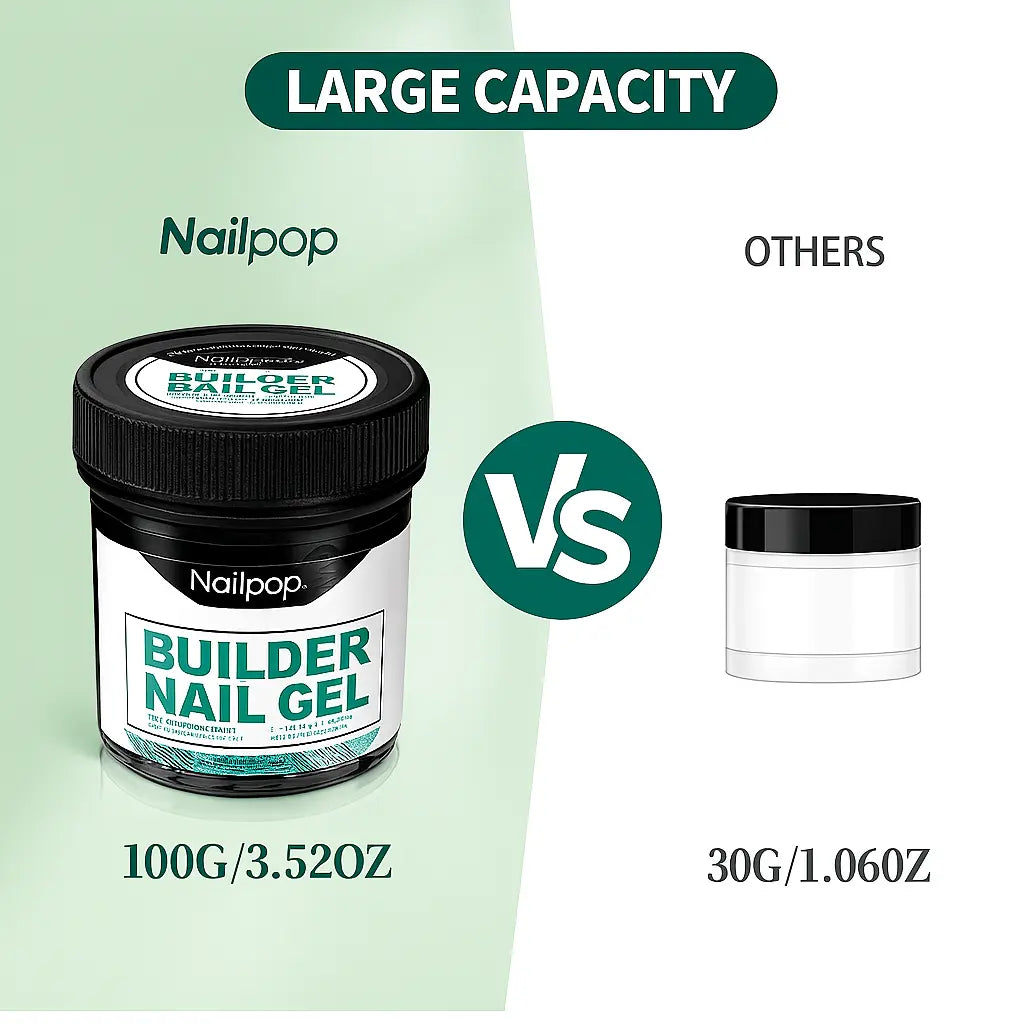 Nailpop Professional Builder Gel UV Hard Gel for Nail Strengthen Quick Building Long Lasting Soak Off Extension Gel 30/100g - Novarashop
