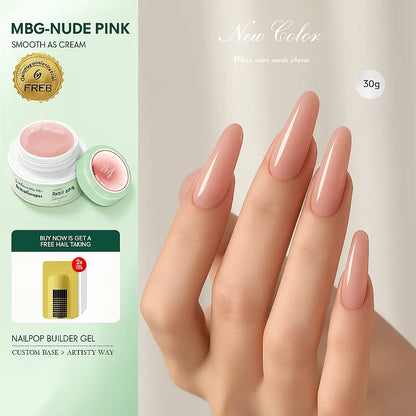 Nailpop Professional Builder Gel UV Hard Gel for Nail Strengthen Quick Building Long Lasting Soak Off Extension Gel 30/100g - Novarashop