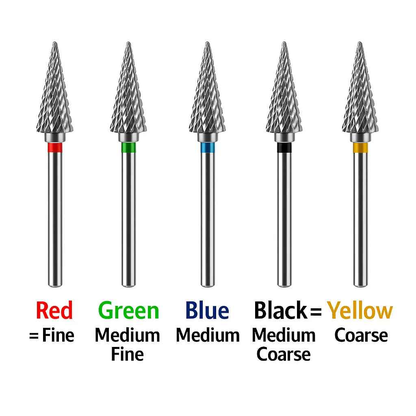 Tungsten Carbide Nail Drill Bits for Electric Manicure - Milling Cutters for Gel Polish Removal