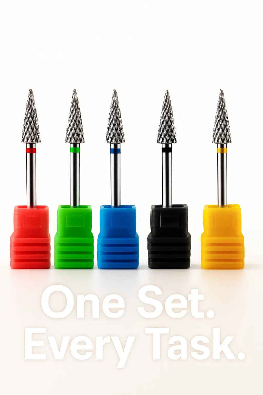 Tungsten Carbide Nail Drill Bits for Electric Manicure - Milling Cutters for Gel Polish Removal