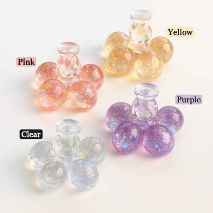 Magnetic Nail Holder Practice Set with Glitter Sequins Flower Designs - Acrylic False Nail Tips Stand Manicure Tools