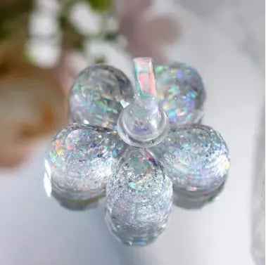 Magnetic Nail Holder Practice Set with Glitter Sequins Flower Designs - Acrylic False Nail Tips Stand Manicure Tools
