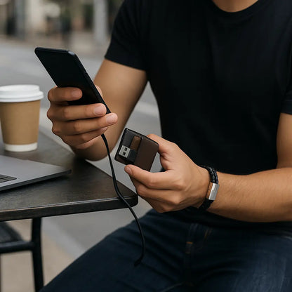 Leather Charging Bracelet | Stylish Charging Bracelet | Novara Shop
