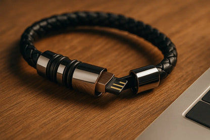 Leather Charging Bracelet | Stylish Charging Bracelet | Novara Shop