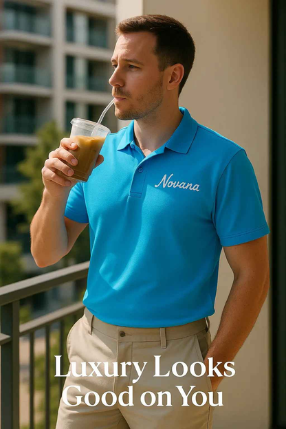 Novarasop Sports Polo Shirt Collar Short Sleeve Shirt Marathon Running Fitness Men Top DIY