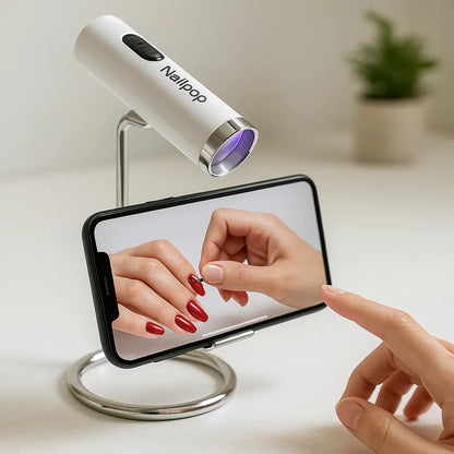 Nailpop UV Light with Stanp Handheld Mini Nail Cure Lamp Portable Rechargeable Nail Dryer Fast Curing for Gel Polish Glue Gel - Novarashop
