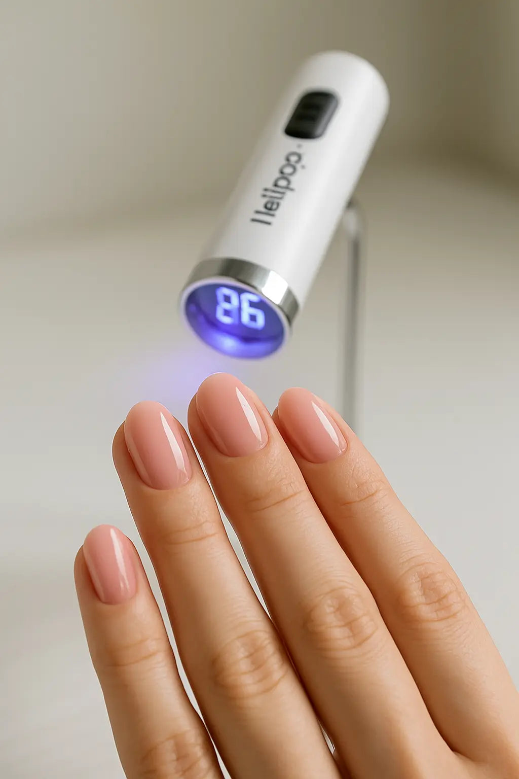 Nailpop UV Light with Stanp Handheld Mini Nail Cure Lamp Portable Rechargeable Nail Dryer Fast Curing for Gel Polish Glue Gel - Novarashop