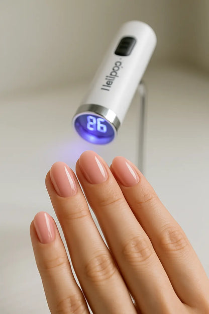 Nailpop UV Light with Stanp Handheld Mini Nail Cure Lamp Portable Rechargeable Nail Dryer Fast Curing for Gel Polish Glue Gel - Novarashop