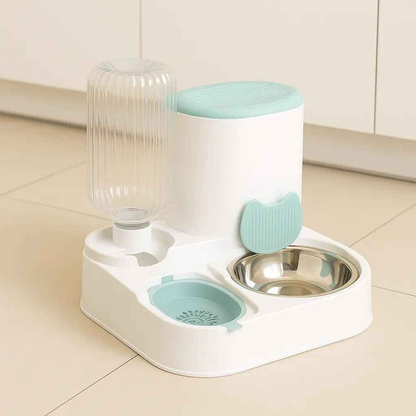 Automatic Cat Feeder - Integrated Cat Bowl and Water Dispenser for Cats and Dogs