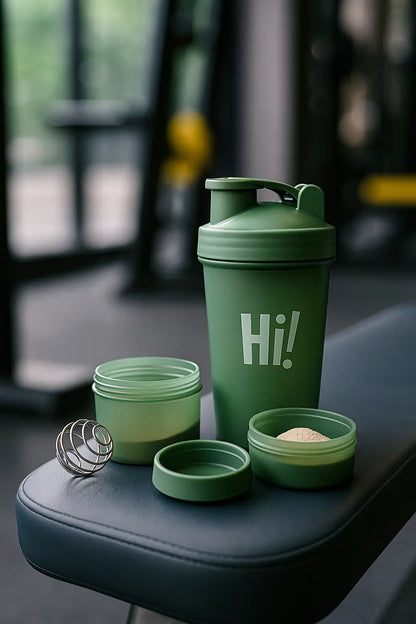 500ml Portable Protein Powder Shaker Bottle Leak Proof Water Bottle for Gym Fitness Training Sport Shaker Mixing Cup with Scale - Novarashop