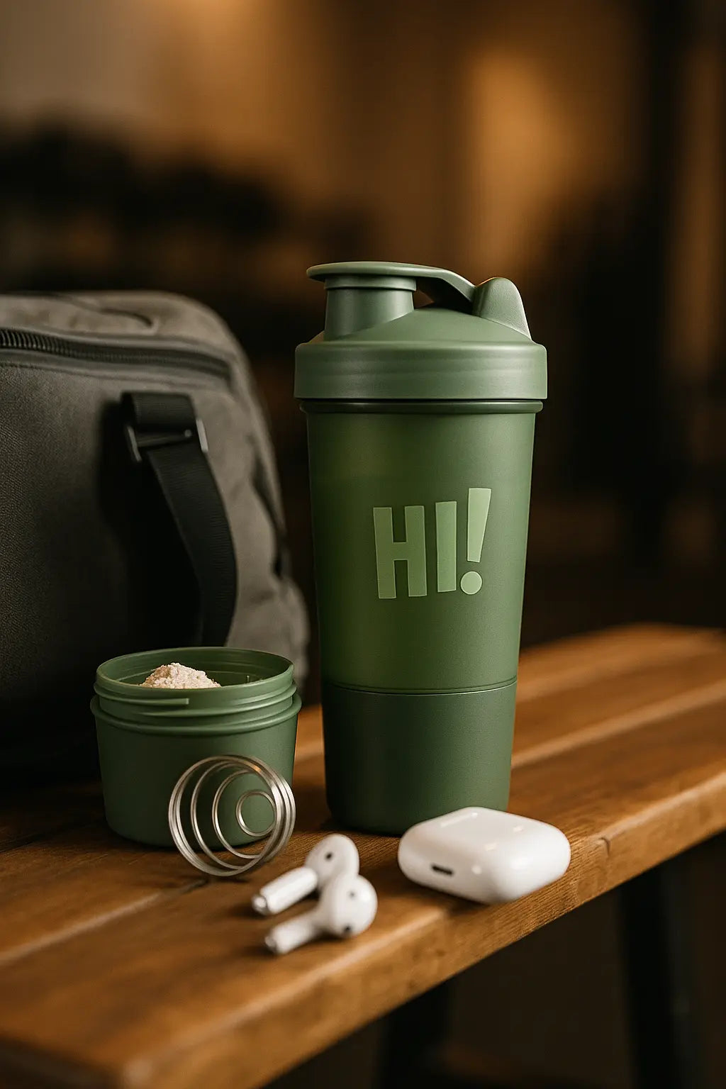 500ml Portable Protein Powder Shaker Bottle Leak Proof Water Bottle for Gym Fitness Training Sport Shaker Mixing Cup with Scale - Novarashop