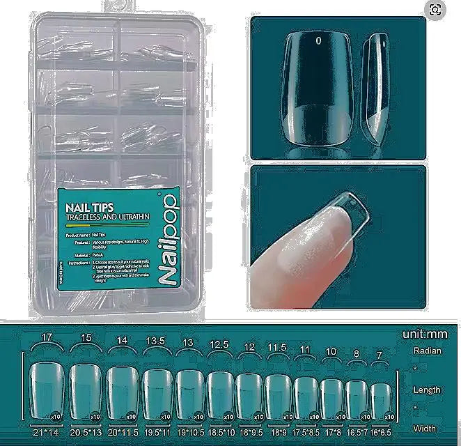 Nailpop Soft Gel Tips for Nails Acrylic Material Short Medium Length Artificial Nail Capsule Accessories and Tools 120pcs/box - Novarashop