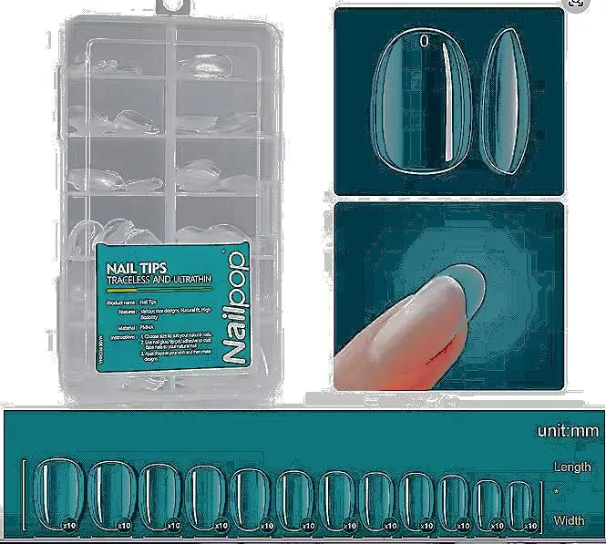 Nailpop Soft Gel Tips for Nails Acrylic Material Short Medium Length Artificial Nail Capsule Accessories and Tools 120pcs/box - Novarashop