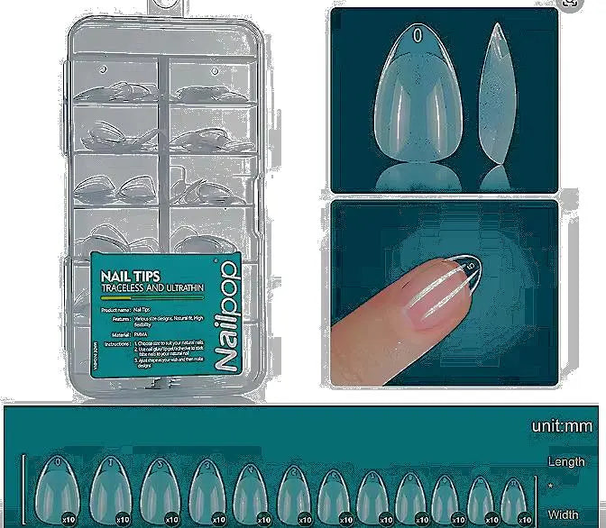 Nailpop Soft Gel Tips for Nails Acrylic Material Short Medium Length Artificial Nail Capsule Accessories and Tools 120pcs/box - Novarashop