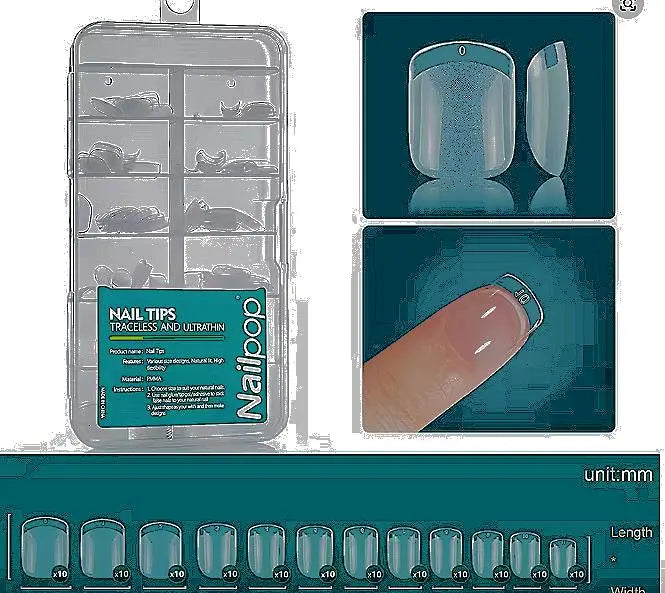 Nailpop Soft Gel Tips for Nails Acrylic Material Short Medium Length Artificial Nail Capsule Accessories and Tools 120pcs/box - Novarashop