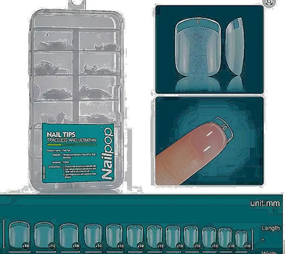 Nailpop Soft Gel Tips for Nails Acrylic Material Short Medium Length Artificial Nail Capsule Accessories and Tools 120pcs/box - Novarashop