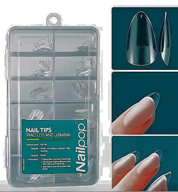 Nailpop Soft Gel Tips for Nails Acrylic Material Short Medium Length Artificial Nail Capsule Accessories and Tools 120pcs/box - Novarashop