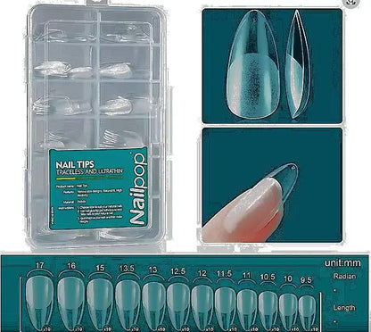 Nailpop Soft Gel Tips for Nails Acrylic Material Short Medium Length Artificial Nail Capsule Accessories and Tools 120pcs/box - Novarashop