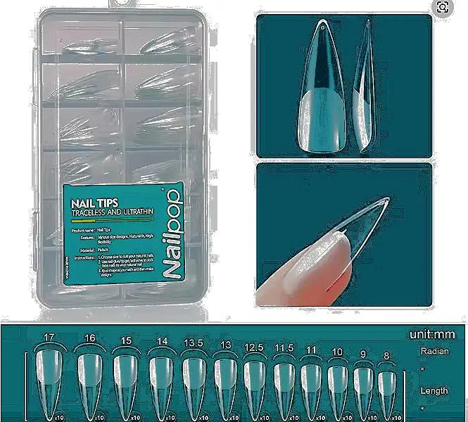 Nailpop Soft Gel Tips for Nails Acrylic Material Short Medium Length Artificial Nail Capsule Accessories and Tools 120pcs/box - Novarashop