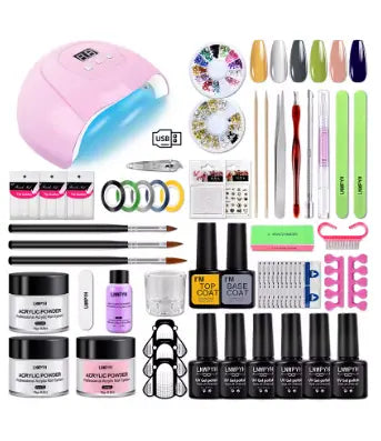 Nail Acrylic Powder&amp;Liquid Monomer Nails Art Decoration For Manicure Set Kit With Semi Permanent Gel Varnish Nail Art Tools Kit - Novarashop
