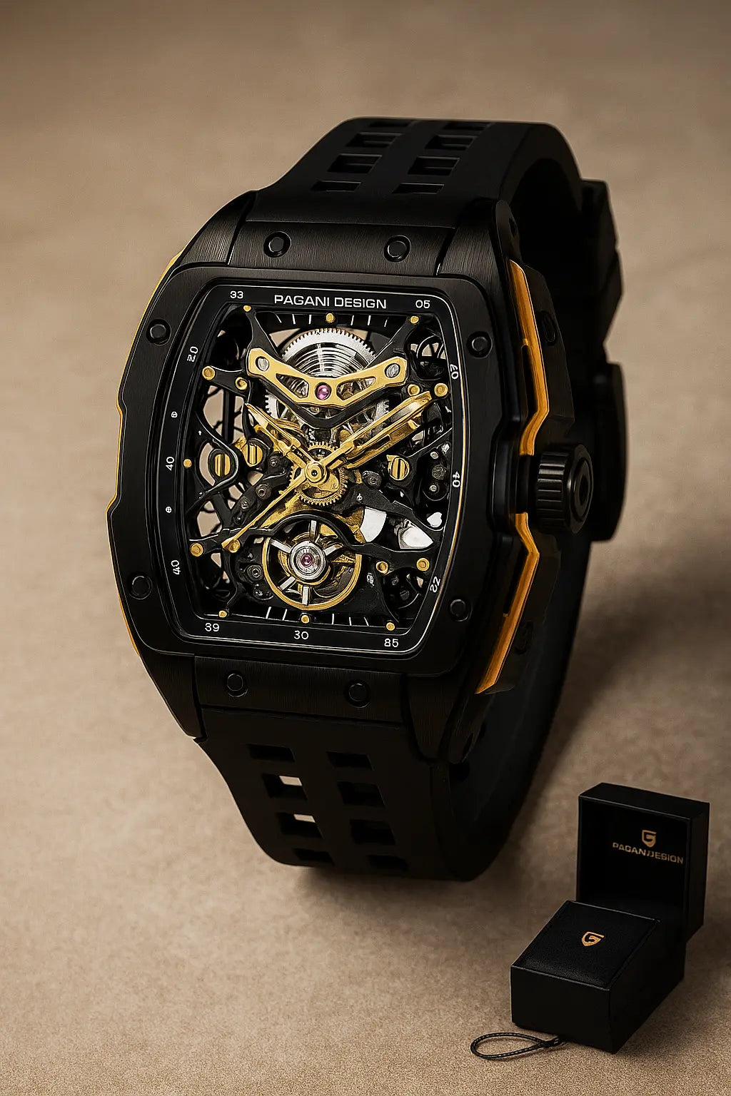 PAGANI DESIGN 42MM Hollow Skeleton Men Mechanical Watches Luxury Sapphire Glass Automatic Watch 50M Waterproof Watch For Men - Novarashop