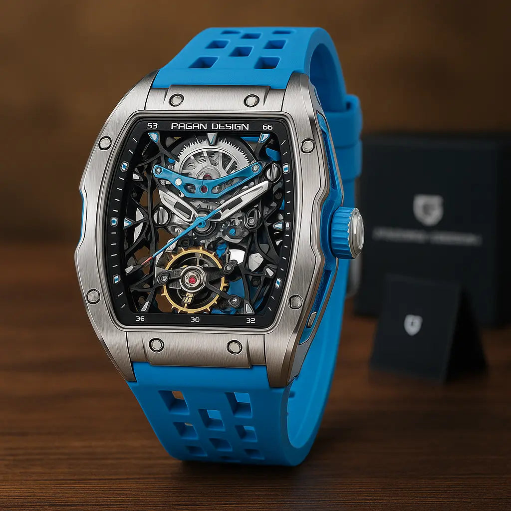 PAGANI DESIGN 42MM Hollow Skeleton Men Mechanical Watches Luxury Sapphire Glass Automatic Watch 50M Waterproof Watch For Men - Novarashop