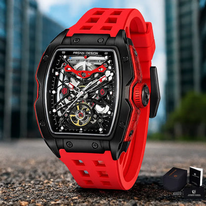 PAGANI DESIGN 42MM Hollow Skeleton Men Mechanical Watches Luxury Sapphire Glass Automatic Watch 50M Waterproof Watch For Men - Novarashop