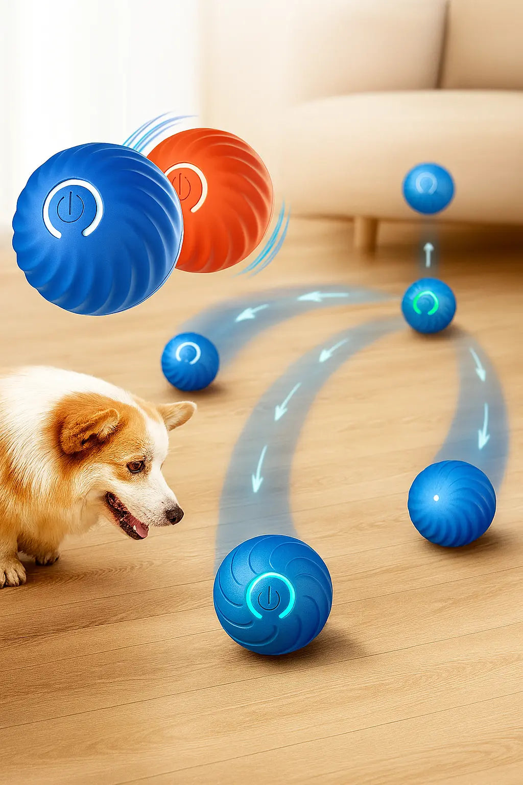Smart Dog Toy Ball Electronic Interactive Pet Toy Moving Ball USB Automatic Moving Bouncing for Puppy Birthday Gift Cat Products - Novarashop