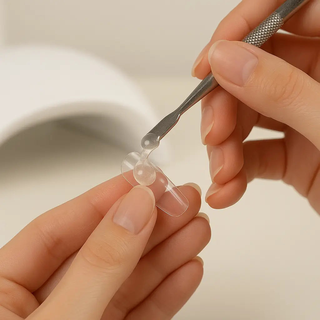 Nailpop Solid Nail Gel Glue for Press On Nails Strong Adhesive Clear Gel Tip Adhesive UV Gel Long-Lasting No Damage 20g (1/3pcs) - Novarashop