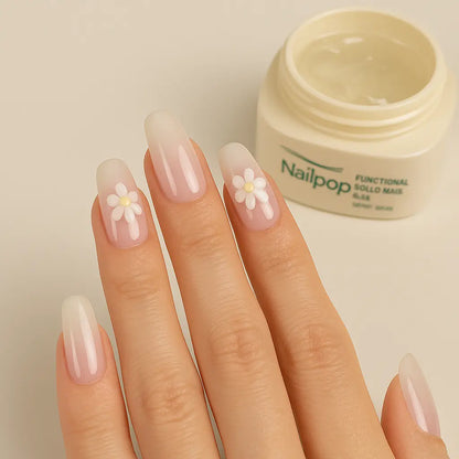 Nailpop Solid Nail Gel Glue for Press On Nails Strong Adhesive Clear Gel Tip Adhesive UV Gel Long-Lasting No Damage 20g (1/3pcs) - Novarashop
