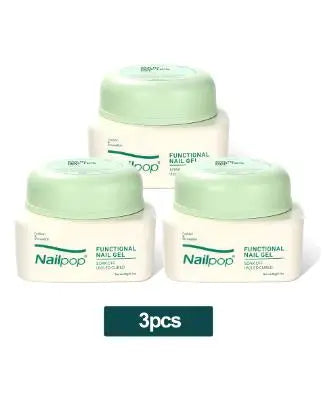 Nailpop Solid Nail Gel Glue for Press On Nails Strong Adhesive Clear Gel Tip Adhesive UV Gel Long-Lasting No Damage 20g (1/3pcs) - Novarashop