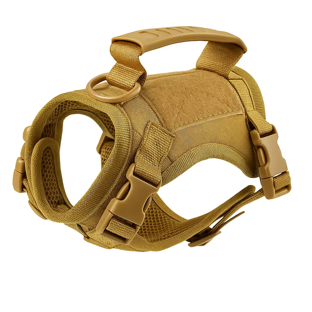 Tactical cat harness for outdoor walking of kittens and puppies, used for walking to prevent escape, soft mesh, easy to wear - Novarashop