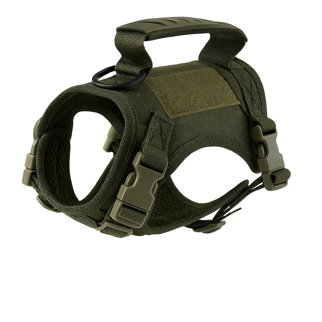 Tactical cat harness for outdoor walking of kittens and puppies, used for walking to prevent escape, soft mesh, easy to wear - Novarashop