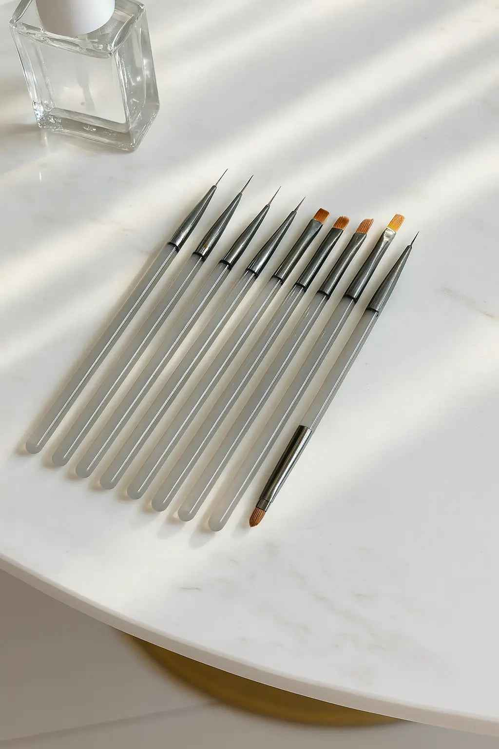 9PCS UV Gel Nail Brush Set for DIY Painting and Manicure Acrylic Nail Art Design Tools