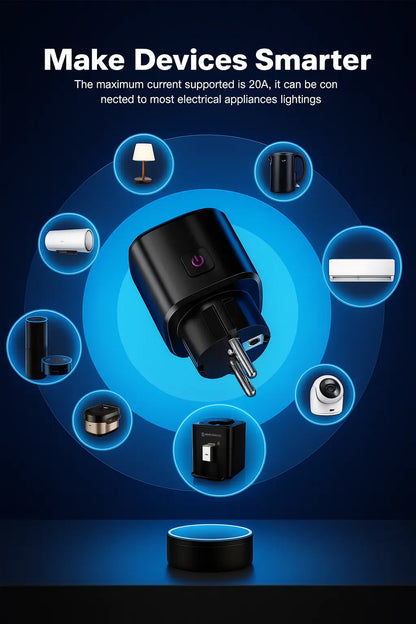 Tuya smart EU plug with WiFi and Bluetooth control