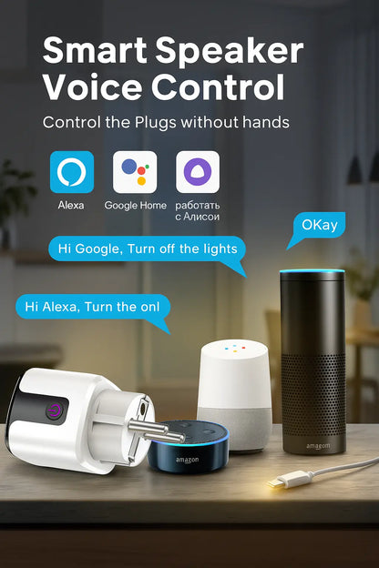 Tuya smart EU plug with WiFi and Bluetooth control