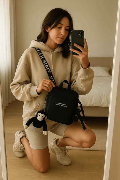 Trendy Couple Canvas Bag - Stylish Messenger Bag for Daily Commuting, Outdoor Travel, and Beach Use