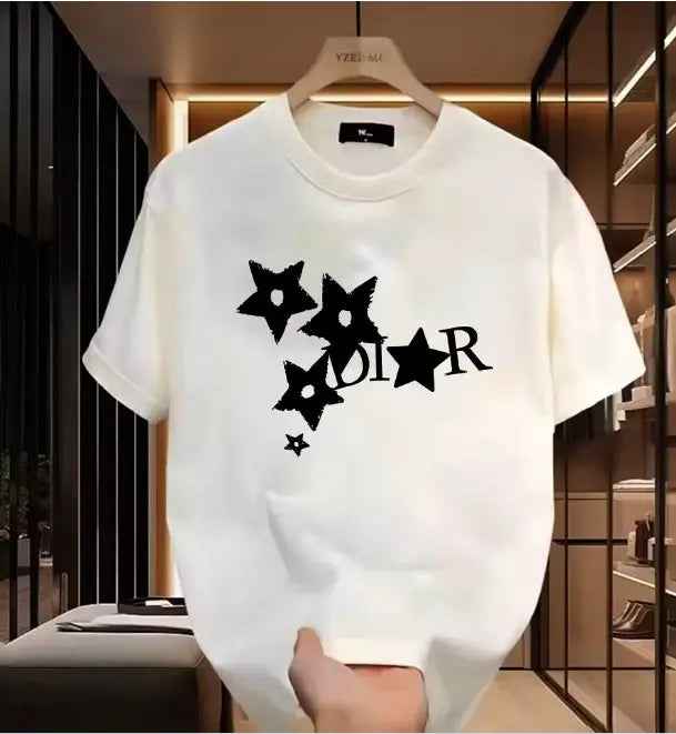 Women Casual High Quality T-Shirt Harajuku Y2k Designer Luxury Tee Pure Cotton Vintage Trendy Pullover