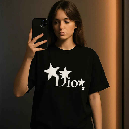 Women Casual High Quality T-Shirt Harajuku Y2k Designer Luxury Tee Pure Cotton Vintage Trendy Pullover
