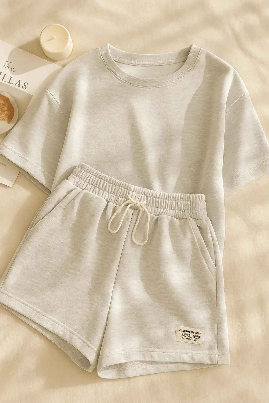 Casual Sport Outfits Women 2025 Summer Short Sleeve T Shirts Shorts Two Piece Set - Women&