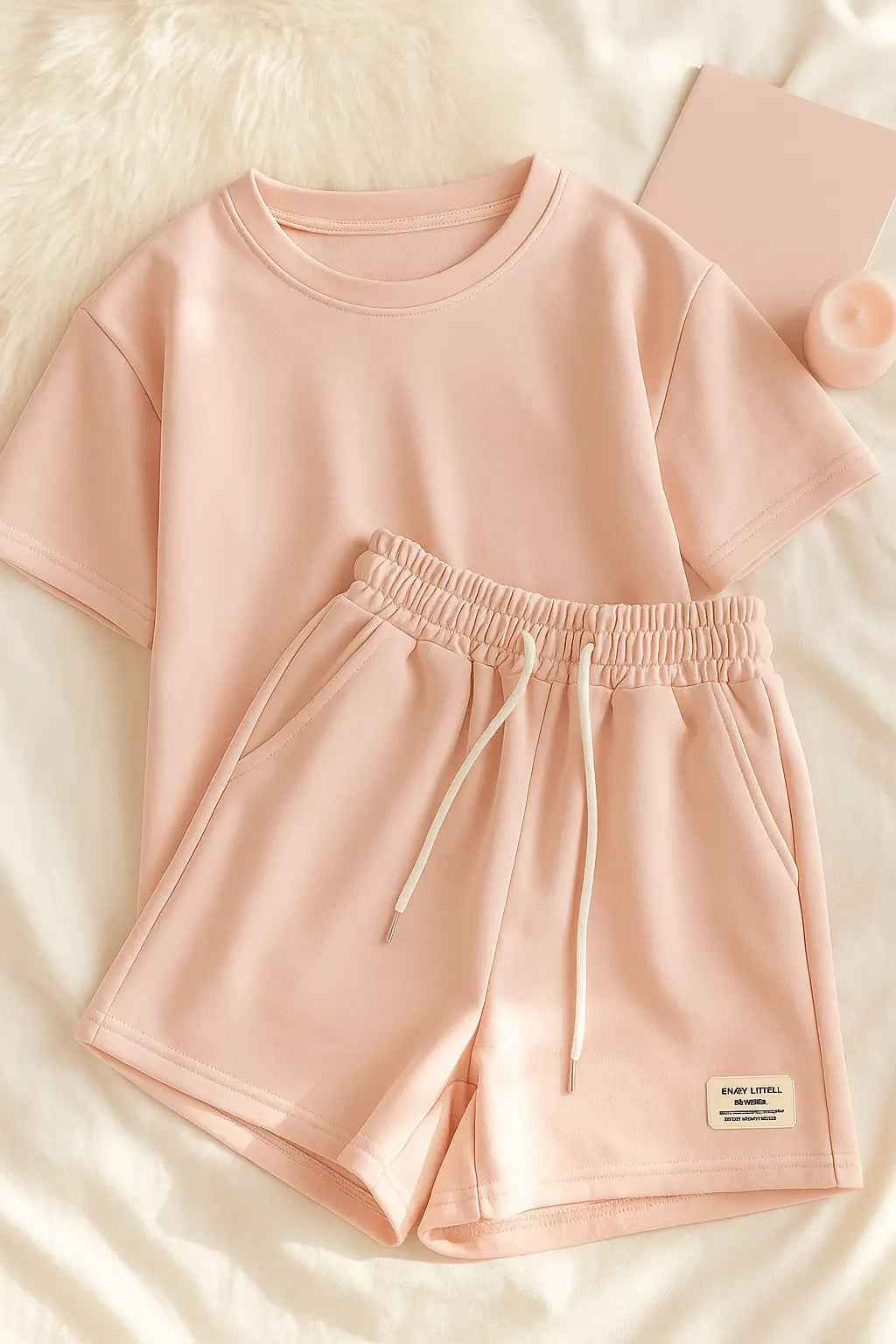 Casual Sport Outfits Women 2025 Summer Short Sleeve T Shirts Shorts Two Piece Set - Women&
