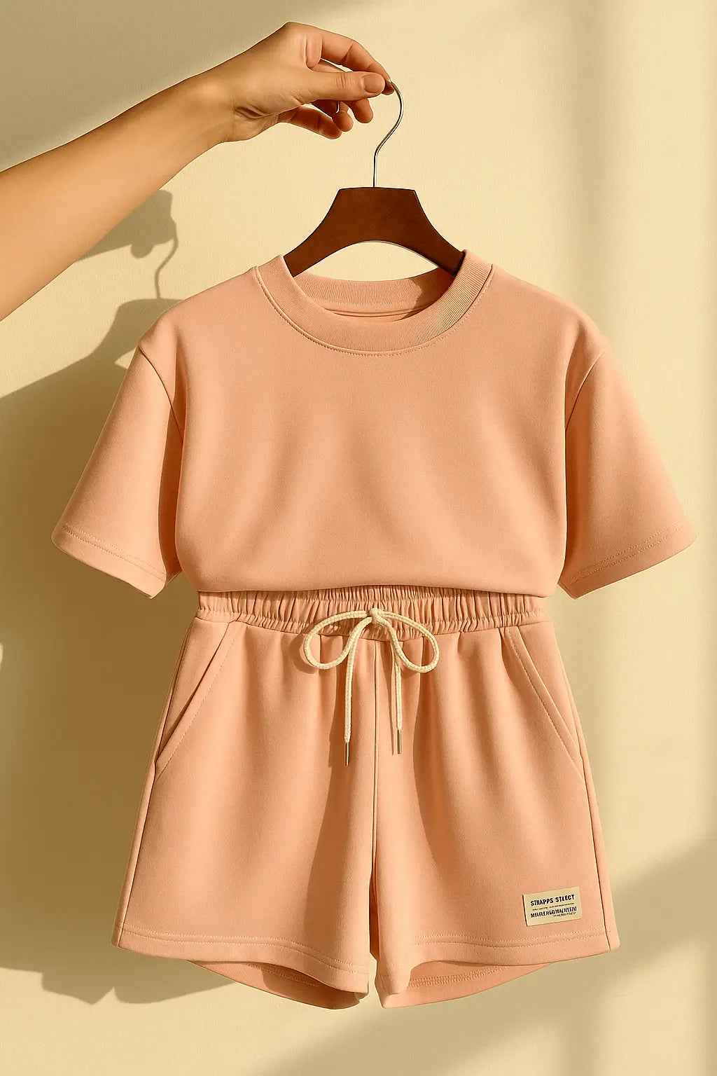 Casual Sport Outfits Women 2025 Summer Short Sleeve T Shirts Shorts Two Piece Set - Women&