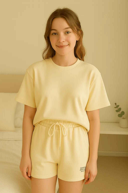 Casual Sport Outfits Women 2025 Summer Short Sleeve T Shirts Shorts Two Piece Set - Women&