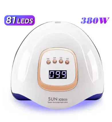 380W UV Nail Dryer with 81 LEDs and LCD Screen - Quick-Drying Manicure Lamp for All Gel Nail Art Tools