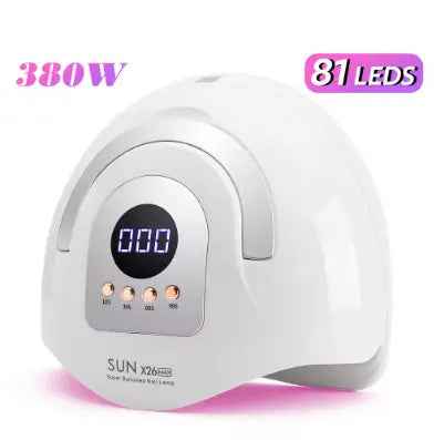 380W UV Nail Dryer with 81 LEDs and LCD Screen - Quick-Drying Manicure Lamp for All Gel Nail Art Tools
