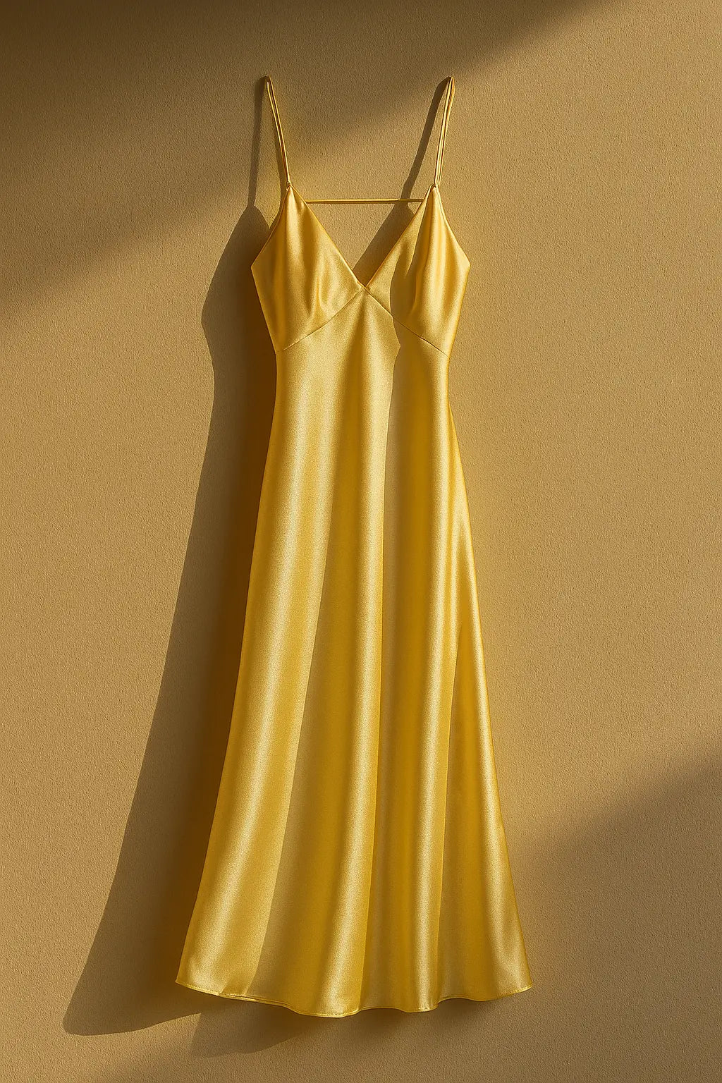 TRAFZA Women Summer Yellow Stain V Neck Sling Dress Elegant Sleeveless Loose Maxi Robes 2025 New Ladies Party Holiday Dresses - Novarashop