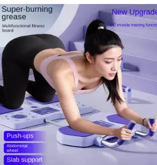 Multifunctional Ab Roller Wheel Board Foldable Push Up Stands Plank Board pilates boards Home Gym Office Fitness Equipment - Novarashop